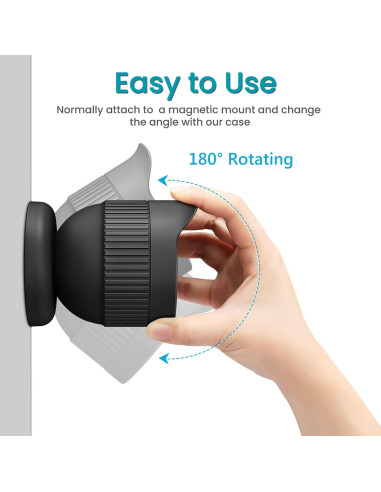 Funda de Silicona Fintie para Nest Cam Batería 2021, Negra