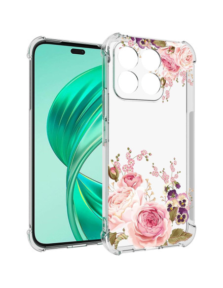 Funda TPU Honor X8b 6.7" Rosa Floral - Protección Completa Funda TPU Honor X8b 6.7" Rosa Floral - Protección Completa