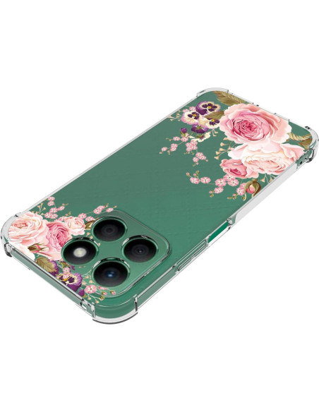 Funda TPU Honor X8b 6.7" Rosa Floral - Protección Completa Funda TPU Honor X8b 6.7" Rosa Floral - Protección Completa
