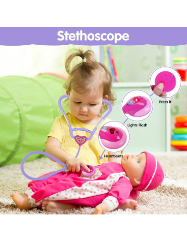 Kit de Doctor GINMIC 22 Piezas para Niños 3 a 5 Años