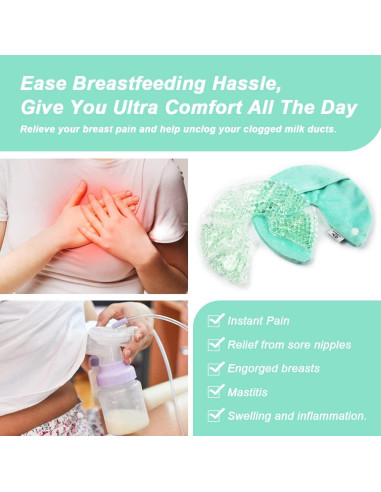 Paquete Terapia Pecho Gel Frío Caliente Conbella 4 Unidades