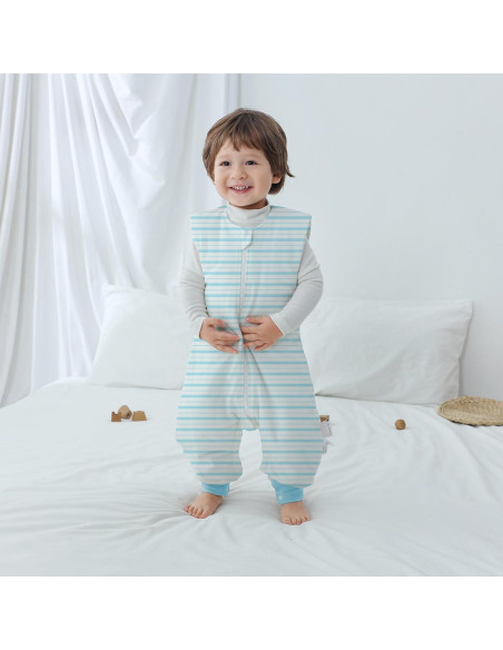 Saco de Sueño para Bebé con Pies 2.5 TOG Algodón Rayas Saco de Sueño para Bebé con Pies 2.5 TOG Algodón Rayas
