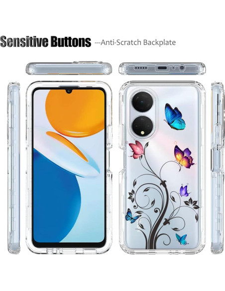Funda Protectora para Honor X7 Ueokeird con Patrón Mariposa Funda Protectora para Honor X7 Ueokeird con Patrón Mariposa