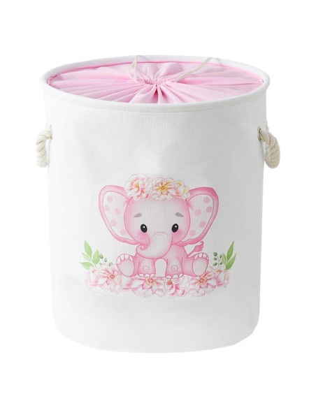 Cesta de Ropa Sucia INough Elefante Rosa 44L Plegable Cesta de Ropa Sucia INough Elefante Rosa 44L Plegable