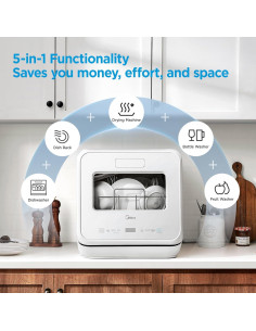 Lavavajillas Portátil Midea MDC17P4CWW 5L Cuidado Bebé 2