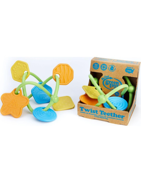 Mordedor Twist Green Toys - 100% Plástico Reciclado - 10.7 cm Mordedor Twist Green Toys - 100% Plástico Reciclado - 10.7 cm