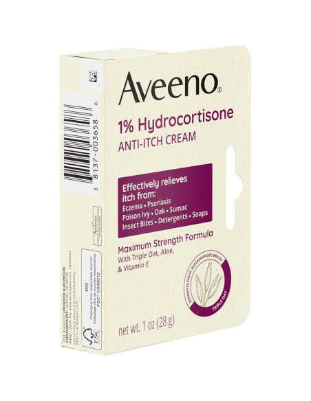 Crema Antipicazón Aveeno 1% Hidrocortisona 28 g Alivio Eccema Crema Antipicazón Aveeno 1% Hidrocortisona 28 g Alivio Eccema