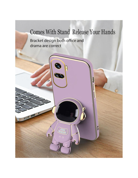 Funda Silicona Honor 90 Lite con Soporte Astronauta Púrpura Funda Silicona Honor 90 Lite con Soporte Astronauta Púrpura