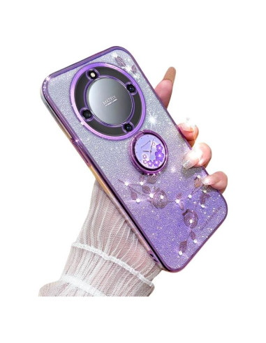 Funda Honor Magic 5 Lite TPU Floral con Soporte de Anillo