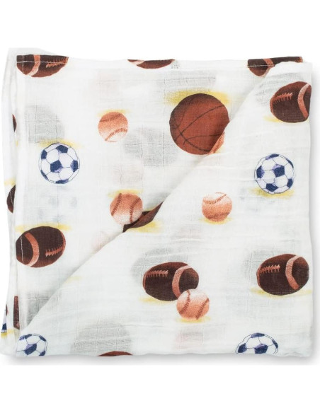 Manta de Muselina LollyBanks 120x120 cm Algodón Deportivo Manta de Muselina LollyBanks 120x120 cm Algodón Deportivo