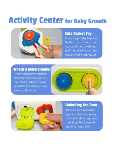 Cubo Sensorial UTOPLIKEY 10 en 1 para Niños 18M+, Juguete Montessori