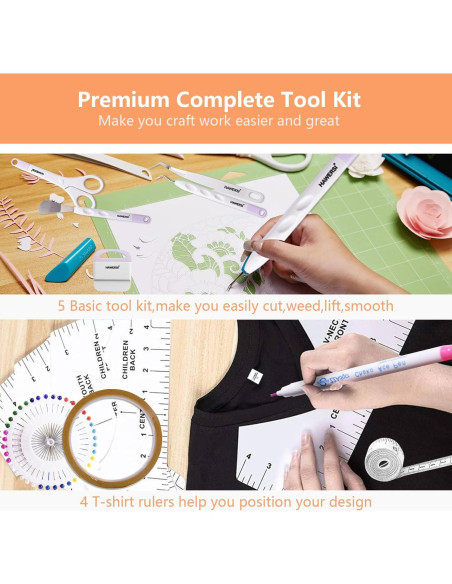 Kit de Accesorios Cricut Joy HAWERSI - Vinilo, Herramientas y Más Kit de Accesorios Cricut Joy HAWERSI - Vinilo, Herramientas y Más