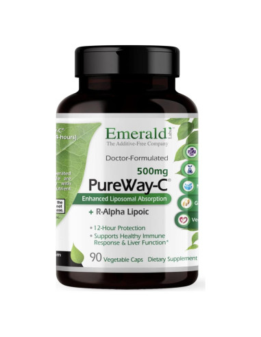 Suplemento Hepático e Inmunológico Emerald Labs PureWay-C 90 Cápsulas