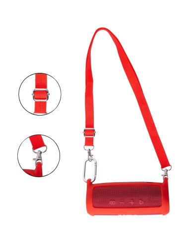 Funda de Silicona Suave co2CREA para JBL Flip 6 Roja