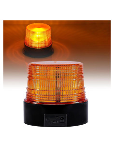 Luz Estroboscópica LED Dinfu Ámbar Inalámbrica Recargable 10W