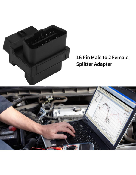 Adaptador OBD2 Divisor 16 Pines Macho a 2 Hembras Locadence Adaptador OBD2 Divisor 16 Pines Macho a 2 Hembras Locadence