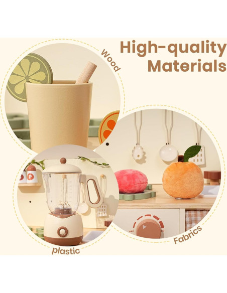 Juego de Cocina para Niños ROBOTIME - 4 Accesorios de Madera Juego de Cocina para Niños ROBOTIME - 4 Accesorios de Madera
