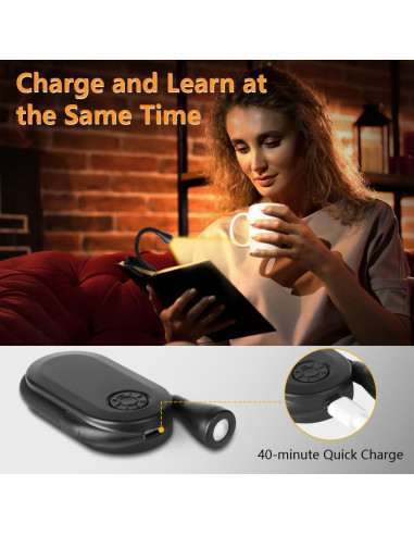 Luz de Lectura LED Riyuu Recargable con Clip Flexible 360