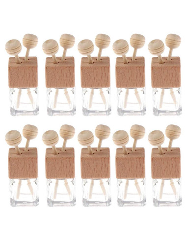 Paquete de 10 Difusores de Perfume de Vidrio 8ml para Auto