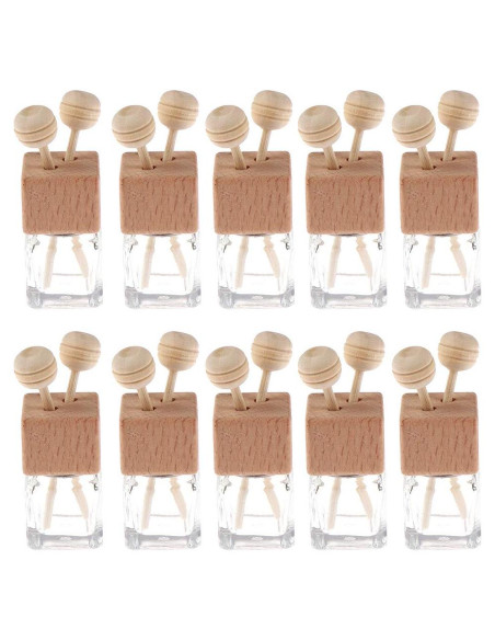 Paquete de 10 Difusores de Perfume de Vidrio 8ml para Auto Paquete de 10 Difusores de Perfume de Vidrio 8ml para Auto