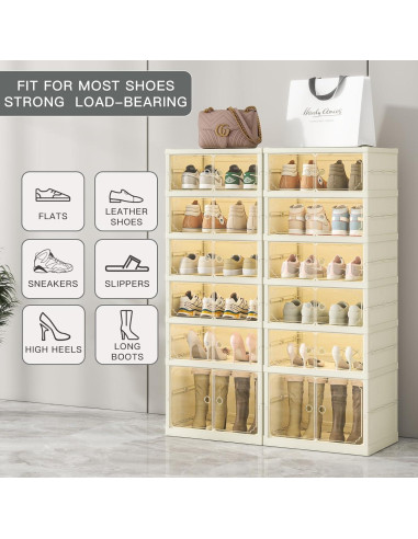 Organizador de Zapatos Plegable Dimmeda 6 Niveles 24 Pares