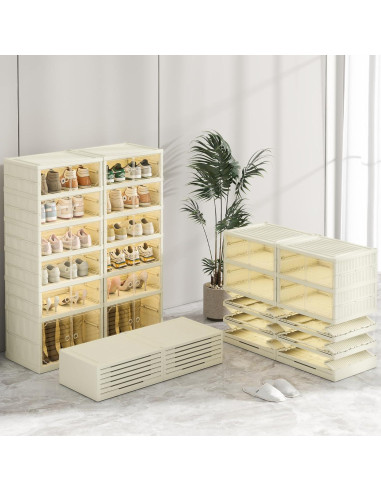 Organizador de Zapatos Plegable Dimmeda 6 Niveles 24 Pares