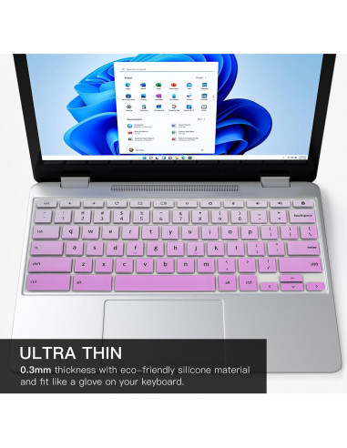 Cubierta de Teclado CaseBuy Rosa Ombre para Lenovo Chromebook 11.6"