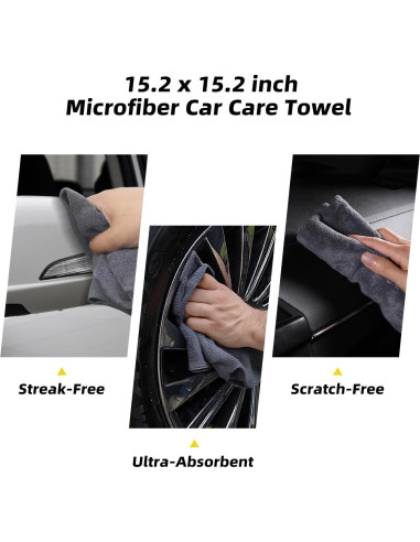 Kit de Limpieza Interior de Coche QLTUDN 10 Piezas - Cepillos y Toallas