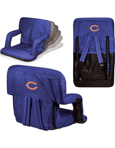 Asiento de Estadio Plegable Reclinado Oniva NFL Azul Marino Asiento de Estadio Plegable Reclinado Oniva NFL Azul Marino