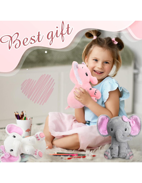 Zomiboo 3 Elefantes de Peluche Suaves 20 cm Regalo Bebé Zomiboo 3 Elefantes de Peluche Suaves 20 cm Regalo Bebé