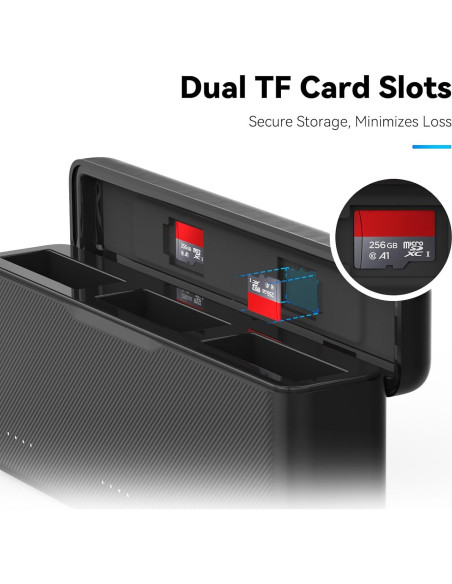 Cargador de Batería TELESIN para DJI Osmo Action 3 4 - Triple Slot Cargador de Batería TELESIN para DJI Osmo Action 3 4 - Triple Slot