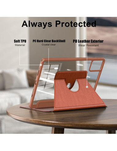 Funda Protectora para Lenovo Tab M11 2023 y Xiaoxin Pad 2024 11" Marrón