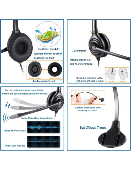 Auricular Monaural VoiceJoy con Micrófono y Cancelación de Ruido Auricular Monaural VoiceJoy con Micrófono y Cancelación de Ruido