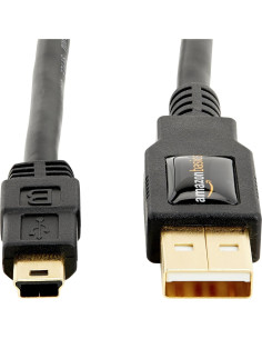 Cable USB 2.0 A-Macho a Mini-B Amazon Basics 0.9m Negro 2
