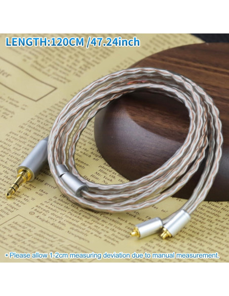 Cable de Actualización OKCSC 4 Núcleos MMCX a 3.5MM 1.2M Cable de Actualización OKCSC 4 Núcleos MMCX a 3.5MM 1.2M