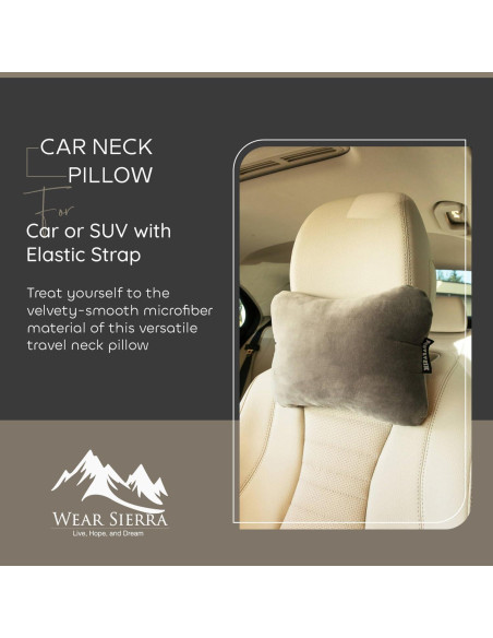 Almohada de Cuello Wear Sierra - Microfibra Suave 28x18cm Almohada de Cuello Wear Sierra - Microfibra Suave 28x18cm