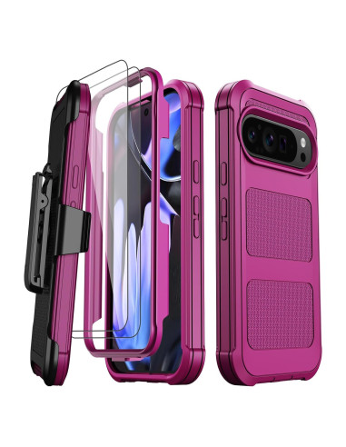 Funda Google Pixel 9 Pro XL con 2 Protectores y Clip 360