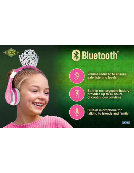 Auriculares Inalámbricos Bluetooth eKids Wicked Glinda para Niños Auriculares Inalámbricos Bluetooth eKids Wicked Glinda para Niños