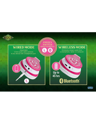 Auriculares Inalámbricos Bluetooth eKids Wicked Glinda para Niños