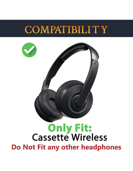 Funda de diadema SOULWIT para auriculares Skullcandy Cassette - Negro Funda de diadema SOULWIT para auriculares Skullcandy Cassette - Negro