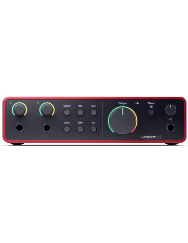 Interfaz de Audio USB Focusrite Scarlett 2i2 4ta Gen + Micrófono AT2020