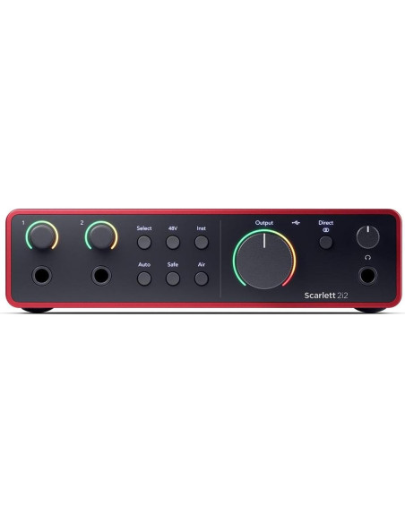 Interfaz de Audio USB Focusrite Scarlett 2i2 4ta Gen + Micrófono AT2020 Interfaz de Audio USB Focusrite Scarlett 2i2 4ta Gen + Micrófono AT2020