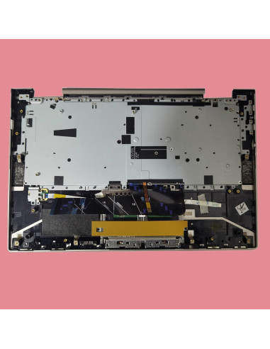 Palmrest Superior Lenovo Yoga C740-14 Plateado con Teclado
