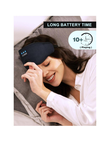 Auriculares para Dormir Bluetooth LC-dolida con Máscara 3D de Seda Fría