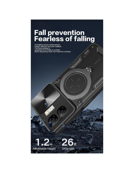 Funda Protectora Infinix Smart 9 con Cubierta Deslizante Negra Funda Protectora Infinix Smart 9 con Cubierta Deslizante Negra