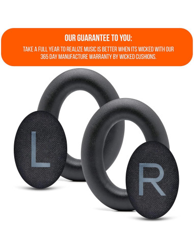 Almohadillas de Reemplazo Wicked Cushions para Bose QC45 - Negro