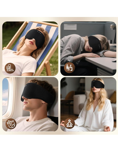 Máscara para dormir ZHENYEMEI con auriculares y 29 sonidos