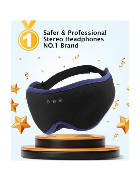 Máscara de Sueño Bluetooth 5.4 LC-dolida 3D Ajustable Máscara de Sueño Bluetooth 5.4 LC-dolida 3D Ajustable