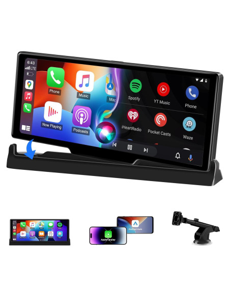 Soporte Pantalla 10.26" Apple CarPlay Jelkuz con Bluetooth Soporte Pantalla 10.26" Apple CarPlay Jelkuz con Bluetooth