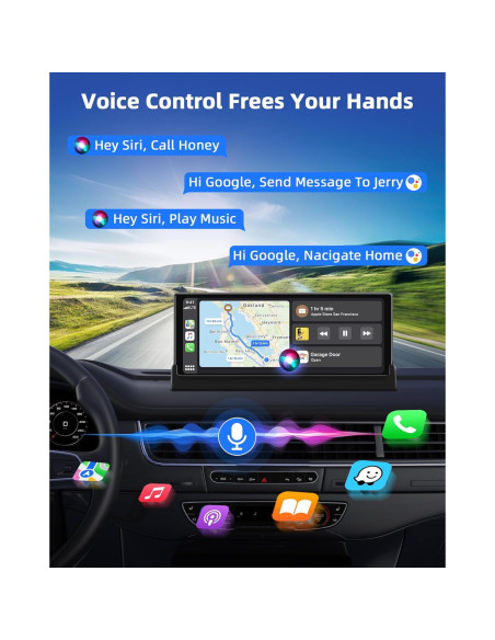 Soporte Pantalla 10.26" Apple CarPlay Jelkuz con Bluetooth Soporte Pantalla 10.26" Apple CarPlay Jelkuz con Bluetooth